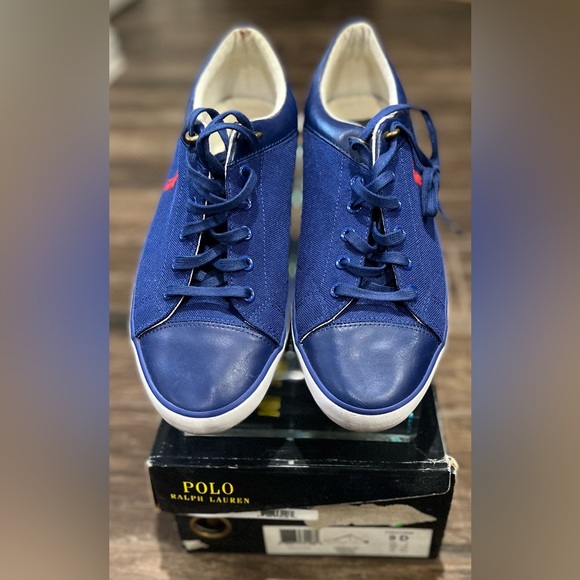 polo ralph lauren jermain tiger calfskin sneaker